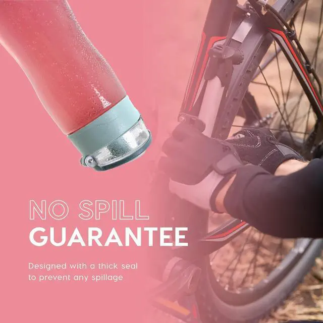 Alt view image 4 of 7 - 2 Pack BPA Free Sports Water Bottles for School Gym Bicycle Car - Leak Proof Sports Waterbottles - See Through Reusable Clear Water Bottle botella de agua Made of Tritan Plastic Water bottle