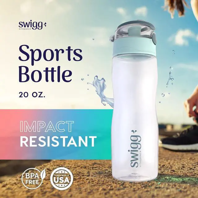 Alt view image 6 of 7 - 2 Pack BPA Free Sports Water Bottles for School Gym Bicycle Car - Leak Proof Sports Waterbottles - See Through Reusable Clear Water Bottle botella de agua Made of Tritan Plastic Water bottle