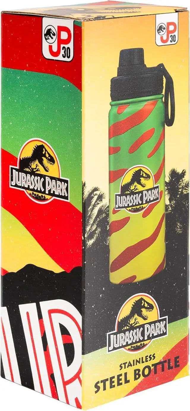 Alt view image 2 of 7 - Official Jurassic Park Movies Bottle 500ml - 17 oz | Jurassic Park Water Bottle Kids | Jurassic Park Merchandise | Dinosaur Water Bottle | Jurassic World Rebirth