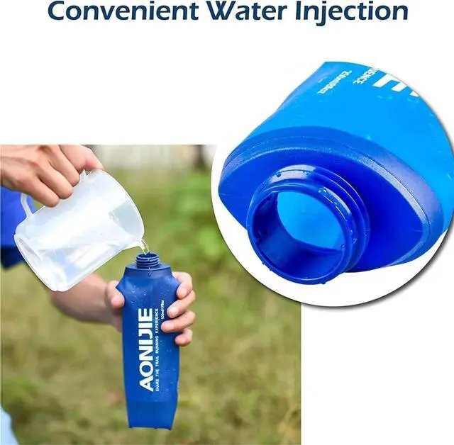 Alt view image 3 of 7 - AONIJIE 250ML/350ML/500ML/600ML Portable TPU Soft Water Bottle Folding Soft Flasks For Outdoor Marathon Running Hydration Camping Hiking