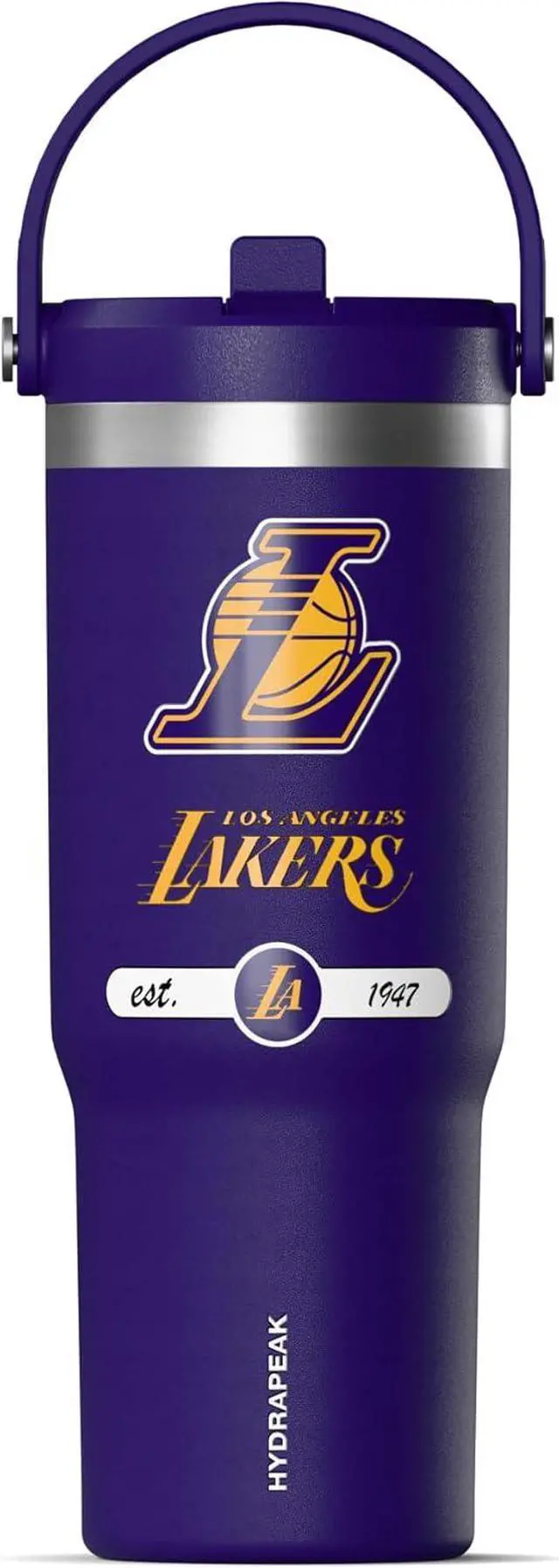 Main image of Hydrapeak x NBA Officially Licensed Los Angeles Lakers 32 oz Nomad Tumbler with Handle and Straw Lid, Leakproof Stainless Steel Water Bottle