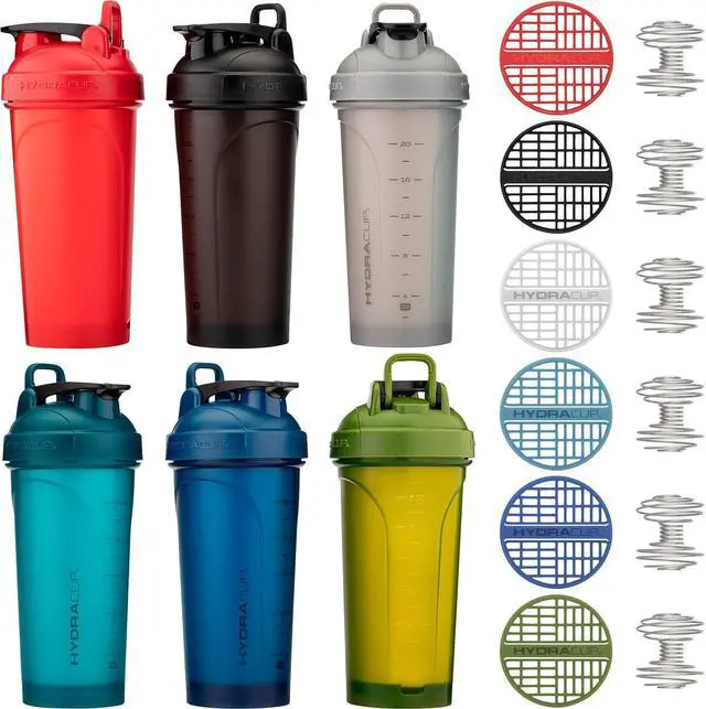 Alt view image 2 of 7 - Hydra Cup PRO Shaker Bottles [6 Pack]  Thick-Walled, Leak-Proof, Built to Last  Fast Mixing Stainless Steel Whisk  Premium Handle, Patented Shaker Cups