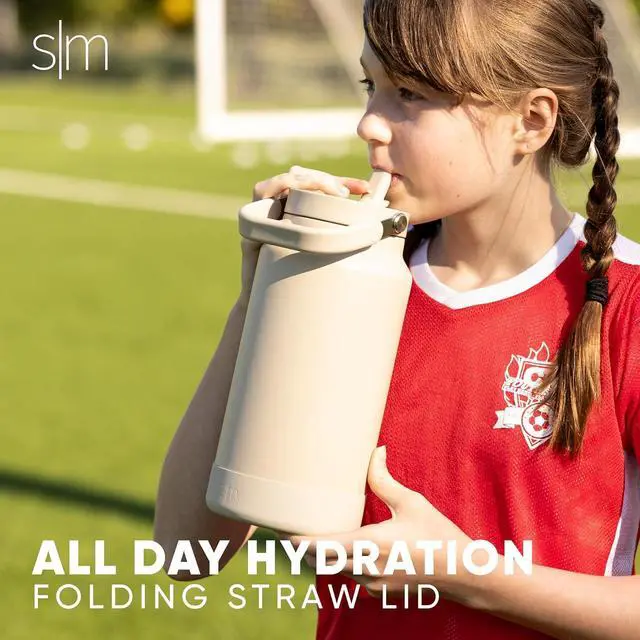 Alt view image 4 of 7 - Simple Modern Trek Pivot | Half Gallon Water Bottle Jug with Handle & Boot | Interchangeable Straw & Chug Lids | Large Insulated Stainless Steel | Sports Camping Outdoors | 64oz, Green Apple