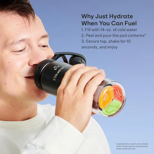 Alt view image 3 of 7 - 18 oz Stainless Steel Water Bottle - Insulated Shaker Bottle, Protein Shaker Bottle, Metal Shaker Cup for Protein Shakes w/Ball & 6 Superblend Supplements - 18 oz Kale Green Bottle + 6 Pods