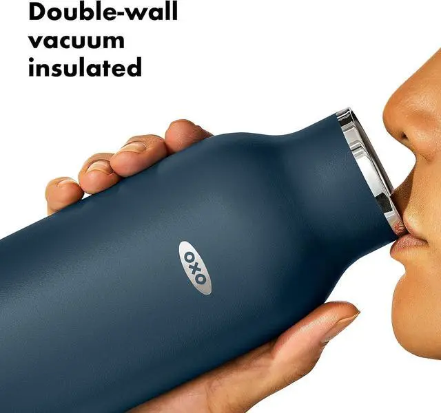 Alt view image 4 of 6 - OXO Strive 24oz Insulated Water Bottle with Standard Lid - Dark Cobalt