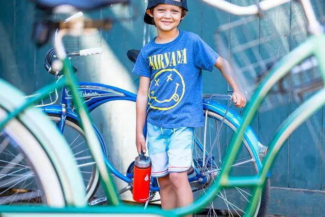 Alt view image 6 of 7 - HYDRO CELL Stainless Steel Insulated Water Bottle w/Straw, 2 Lids Metal Vacuum Flask with Modern Leakproof Sport Straw Design (Mandarin 18oz)