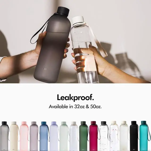 Alt view image 3 of 7 - KIVY Large Water Bottle 50oz [Lightweight & Shatterproof] Fits Backpack & Cupholder for Travel, Sports, School - Dark Green water bottle no straw - 1.5 Liter water bottles - 50oz Water bottle