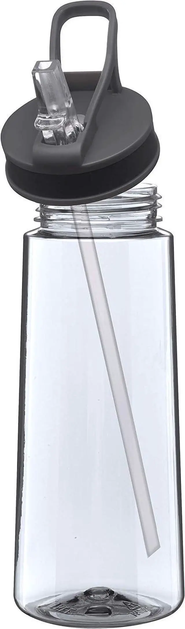 Alt view image 5 of 7 - DISCOUNT PROMOS Plastic Sports Bottles with Spill Proof Lids 22 oz. Set of 6, Bulk Pack - Reusable, With Straw, Perfect for Gym, Outdoor Sports, Home, Office - Clear
