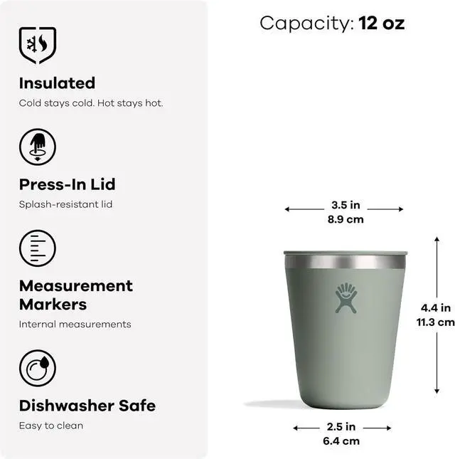 Alt view image 3 of 6 - Hydro Flask Outdoor Kitchen Tumbler - Stainless Steel Dinnerware Reusable Camping Gear Mess Kit Cup - Dishwasher Safe, BPA-Free, Non-Toxic
