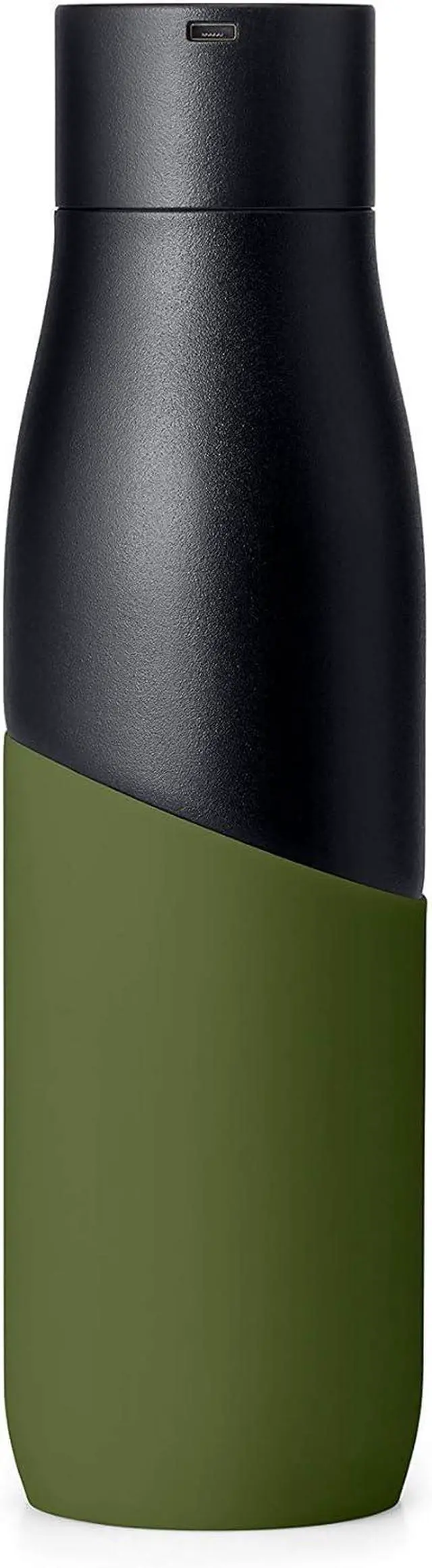 Alt view image 2 of 7 - LARQ Bottle Movement PureVis 24 oz- Lightweight Self-Cleaning and Non-Insulated Stainless Steel Water Bottle with UV Water Purifier | Reusable & Travel Friendly, Black/Pine