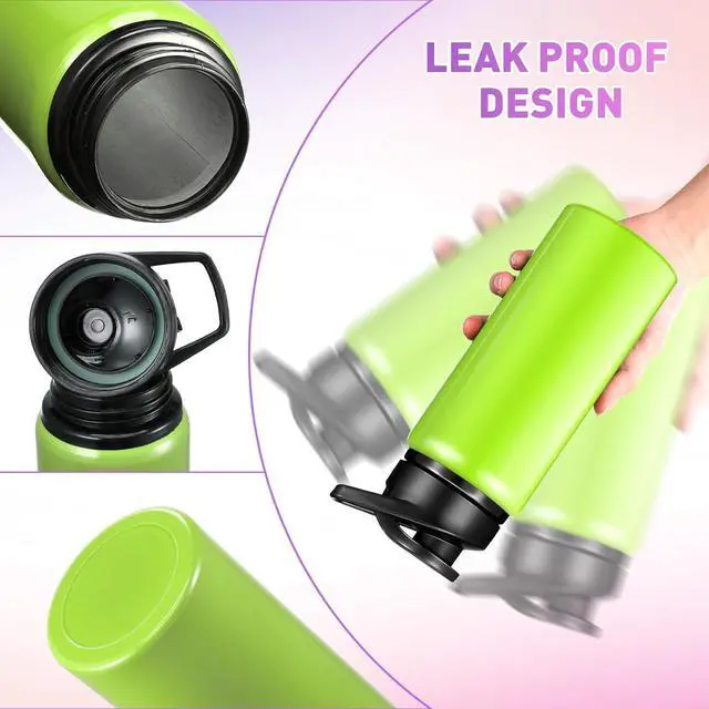 Alt view image 4 of 6 - 10 Pieces 20oz Reusable Aluminum Water Bottles Bulk Multicolor Outdoor Sports Water Bottles for Travel, Gym, Hiking, Cycling, Camping, Fishing, Snap Lid(Macaron Color)