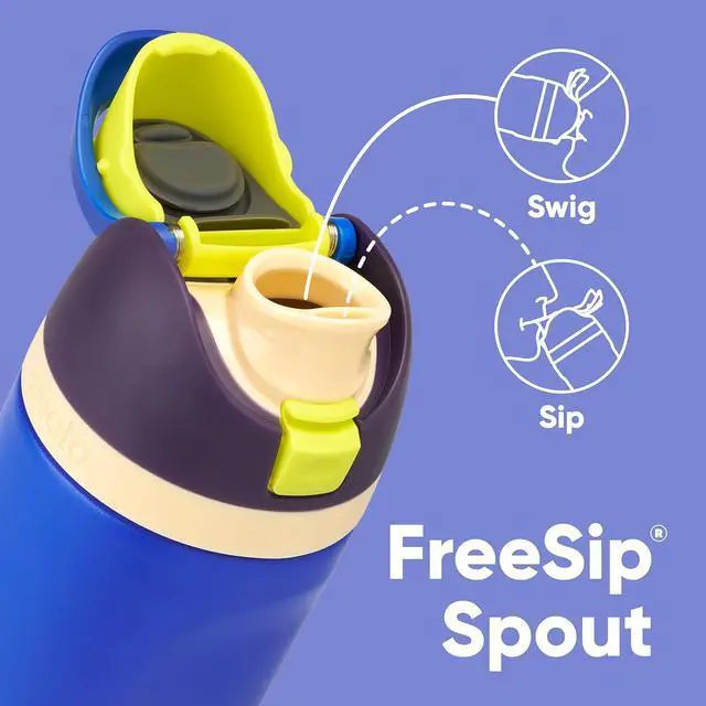 Alt view image 2 of 5 - Owala Kids FreeSip Insulated Stainless Steel Water Bottle with Straw for Sports, Travel, and School, BPA-Free Sports Water Bottle, 16 oz, Celestial Sphere