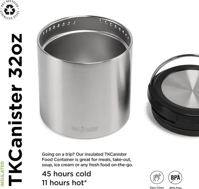 Alt view image 2 of 7 - Klean Kanteen TKCanister Insulated Food Container - Food Storage Container - 32oz