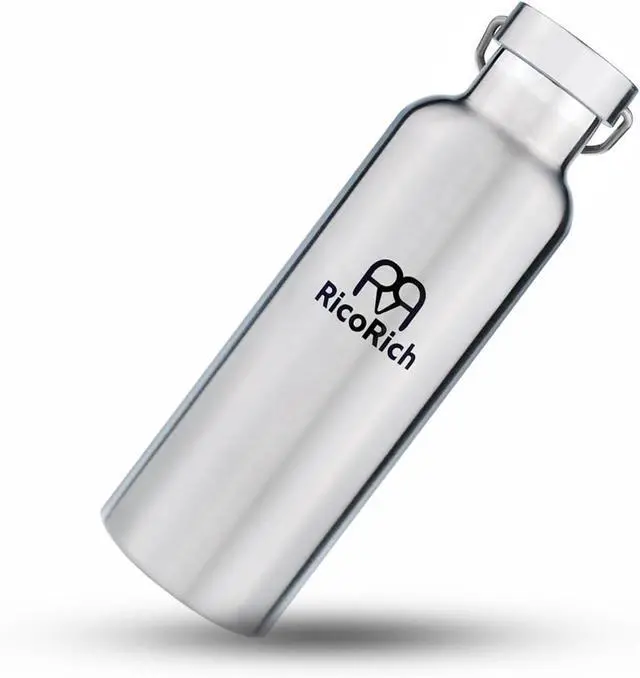 Main image of RicoRich Double Walled Vacuum Insulated Stainless Steel Sports Water Bottles,Travel Hydration Thermoses Bottle,BPA Free,26oz(750ml)(Silver)
