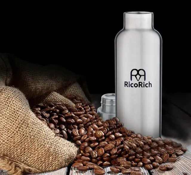 Alt view image 6 of 7 - RicoRich Double Walled Vacuum Insulated Stainless Steel Sports Water Bottles,Travel Hydration Thermoses Bottle,BPA Free,26oz(750ml)(Silver)