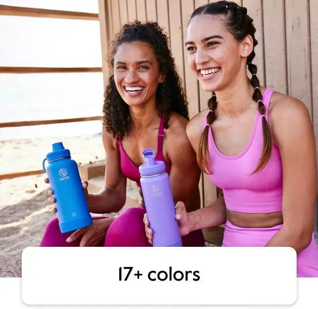 Alt view image 2 of 7 - Actives Insulated Stainless Steel Water Bottle with Spout Lid 32 Ounce Midnight