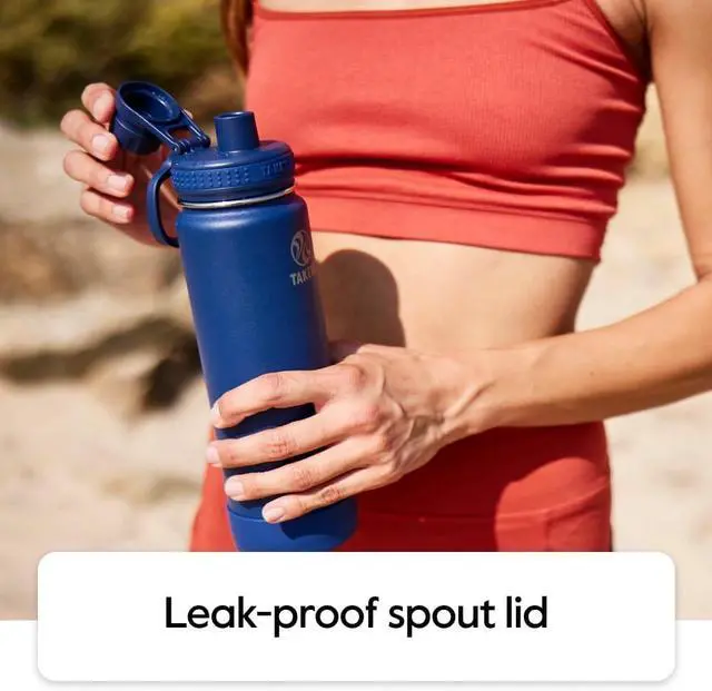 Alt view image 5 of 7 - Actives Insulated Stainless Steel Water Bottle with Spout Lid 32 Ounce Midnight