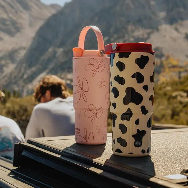 Alt view image 6 of 7 - BOTTLE BOTTLE Insulated Water Bottle with Straw and Handle Stainless Steel Water Bottles for Car Sports Home Office and School 26oz Leak Proof