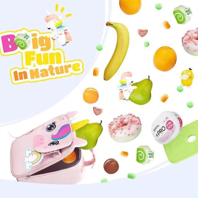 Alt view image 6 of 7 - TOURIT Kids Lunch Box Insulated Lunch Bag for Kids with Water Bottle Holder, Water-resistant Lightweight Lunch Tote Bag for Boys Girls to School, Picnics,Unicorn