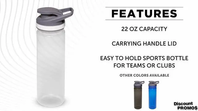 Alt view image 2 of 7 - DISCOUNT PROMOS Sports Water Bottles 22 oz. Set of 10, Bulk Pack - Reusable, Leak proof, With lids - Clear