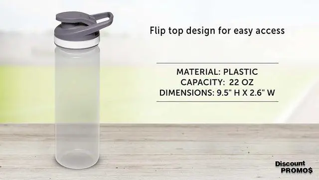 Alt view image 4 of 7 - DISCOUNT PROMOS Sports Water Bottles 22 oz. Set of 10, Bulk Pack - Reusable, Leak proof, With lids - Clear