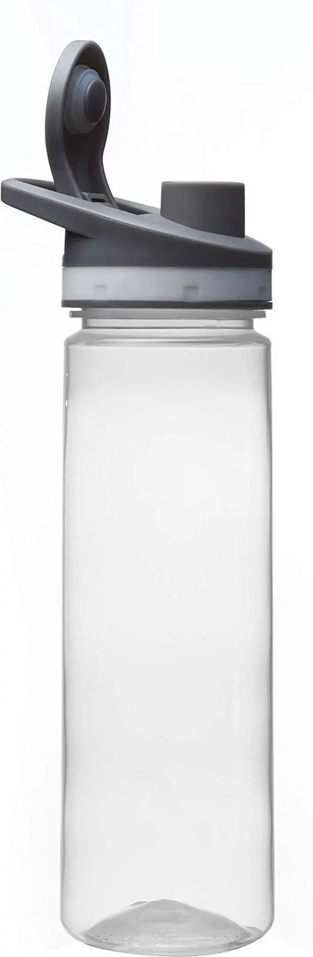 Alt view image 7 of 7 - DISCOUNT PROMOS Sports Water Bottles 22 oz. Set of 10, Bulk Pack - Reusable, Leak proof, With lids - Clear