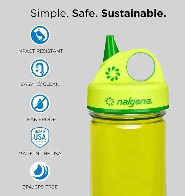 Alt view image 2 of 5 - Nalgene Grip-N-Gulp Water Bottles, Leak Proof Sippy Cup, Durable, BPA and BPS Free, Dishwasher Safe, Reusable and Sustainable, 12 Ounces