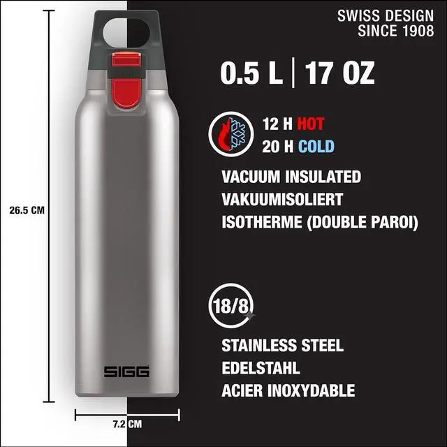 Alt view image 2 of 5 - SIGG - Thermo Flask Hot & Cold ONE - Insulated Water Bottle - Tea Filter - Leakproof - BPA-Free - Stainless Steel - 17Oz