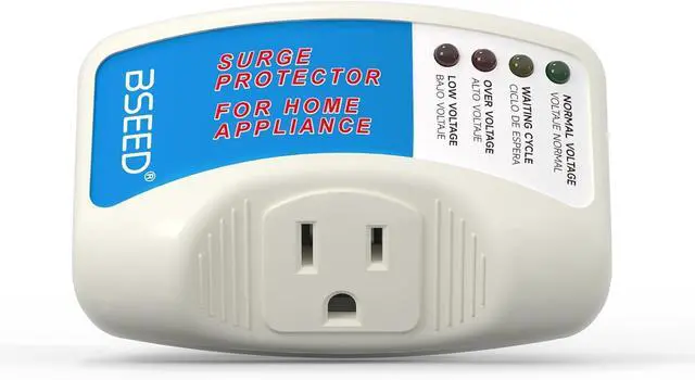 Main image of BSEED Surge Protector for Refrigerator, Single Outlet Surge Protector Plug in for Home Appliance Multi Function Plug with Protection Wall Mount Power Suppressor for TV/PC/PS5, 15A, 125V, 1875W, 1 Pack