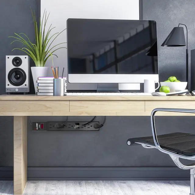 Alt view image 3 of 6 - Digital Energy 25 FT 8 Outlet Surge Protector Power Strip - 15 AMP, 1875 W, 125 V, 350 J Surge Protection, ETL Listed - Flat Plug, Black