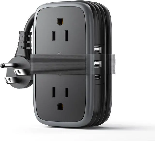 Main image of Travel Power Strip with USB C Port, NTONPOWER Flat Plug Extension Cord with 4 Outlets 3 USB (1 USB C) for Cruise Ship Essentials, 4ft Wrapped Short Extension Cord for Hotel Dorm Room,1 Pack