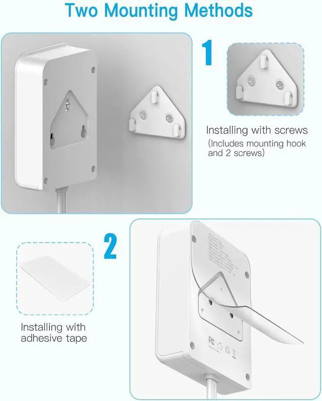 Alt view image 3 of 7 - Flat Multi Plug Extender with 3 USB Wall Charger(1 Type C), 4 Outlet Wall Adapter, 4 ft Thin Extension Cord, Flat Plug Surge Protector Power Strip for Home, Office, College Dorm. White