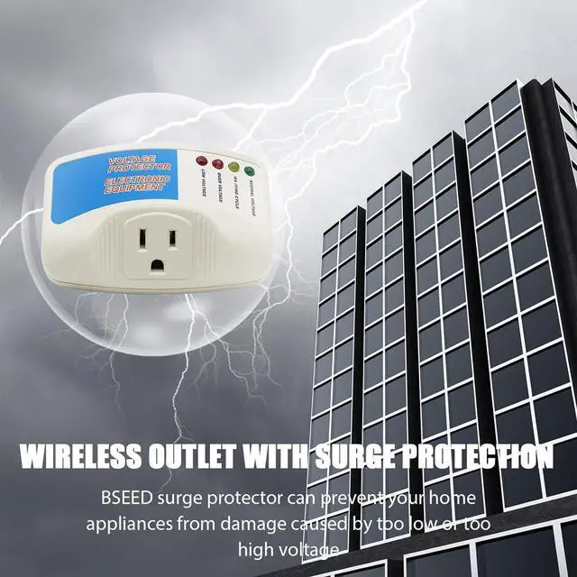 Alt view image 4 of 7 - BSEED Surge Protector Home Appliance,Single Outlet Power Voltage Protector,Voltage Brownout Outlet Surge Refrigerator 1440 Watts,Voltage Brownout Plug Outlet, 1875W, 120V, 15A(1 Pack)