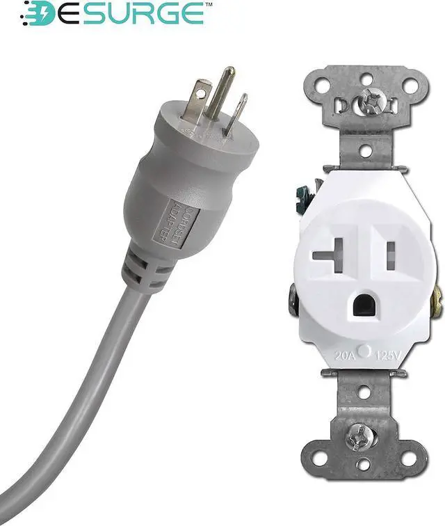 Alt view image 6 of 7 - Digital Energy 20 Amp 6-20/T- Slot Plug | 15-Ft Cord - 900 Joule Surge Protector | 6-Outlet, Heavy Duty Steel Body Power Strip