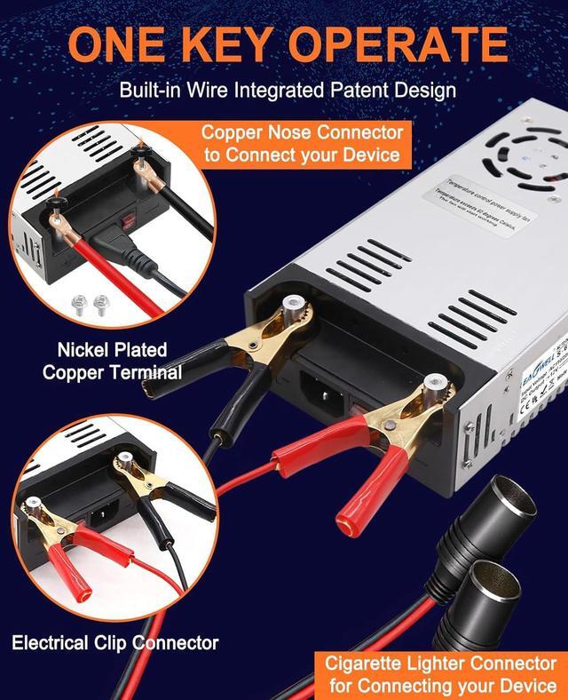 Alt view image 6 of 7 - AC to DC Converter 12V Power Supply,Universal SMPS 120V AC to 12V 50A 600W DC Converter Power Supply Transformer Driver Adapter for RV,Pump,LED Strip, LCD Monitor
