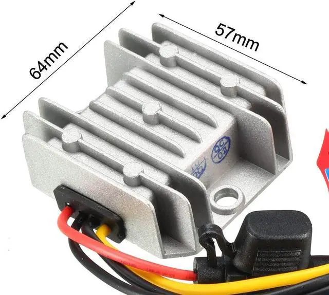 Alt view image 3 of 7 - uxcell Power Voltage Converter DC 12V/24V to DC 6V 10A 60W Waterproof Voltage Convert Transformer