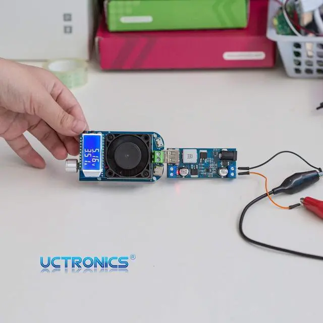 Alt view image 6 of 6 - UCTRONICS DC 9V 12V 24V to DC 5V 5A Buck Converter Module, 9-36V Step Down to USB 5V Transformer Dual Output Voltage Regulator Board [2 Pack]