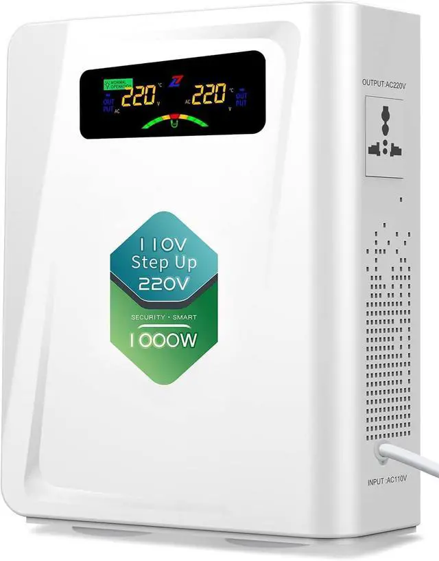 Main image of 120v to 240v Step Up Transformer 1000W, 110v to 220v Power Voltage Converters, No Noise, Ten Protection Functions, Suit for Coffee Machines, Rice Cookers and Other Appliances