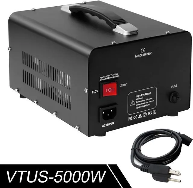 Alt view image 2 of 7 - 5000 Watt Voltage Converter Transformer - Heavy Duty Step Up/Down Convert from 110-120 Volt to 220-240 Volt and from 220-240 Volt to 110-120 Volt - Circuit Breaker Protection