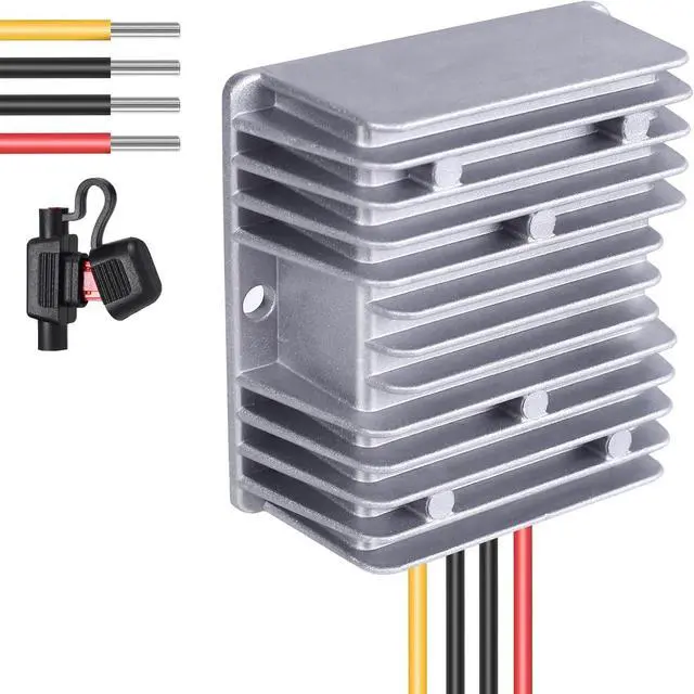 Main image of Golf Cart 48V to 12V Converter DC Voltage Buck Reducer Transformer Voltage Regulator IP68 with Fuse for Golf Cart Club Car (240W 20A)