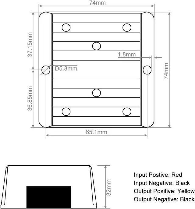 Alt view image 7 of 7 - Golf Cart 48V to 12V Converter DC Voltage Buck Reducer Transformer Voltage Regulator IP68 with Fuse for Golf Cart Club Car (240W 20A)