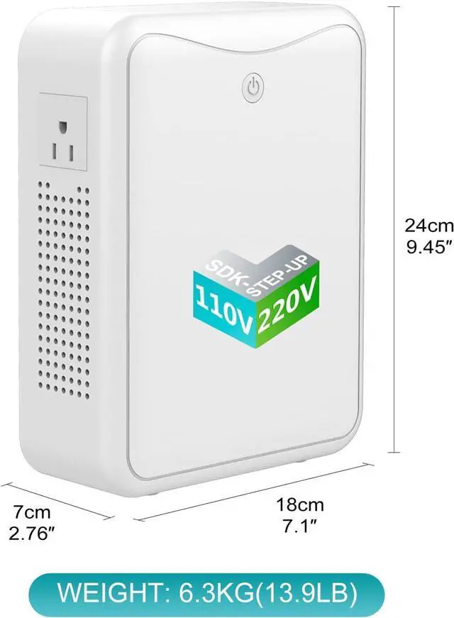 Alt view image 3 of 7 - Step Down Transformer 220v to 110v Voltage Converter 2000w, No Noise, Suit for Juicer, Chocolate Machine and Other AppliancesUsing US and Japan Appliance in Asia or Europe