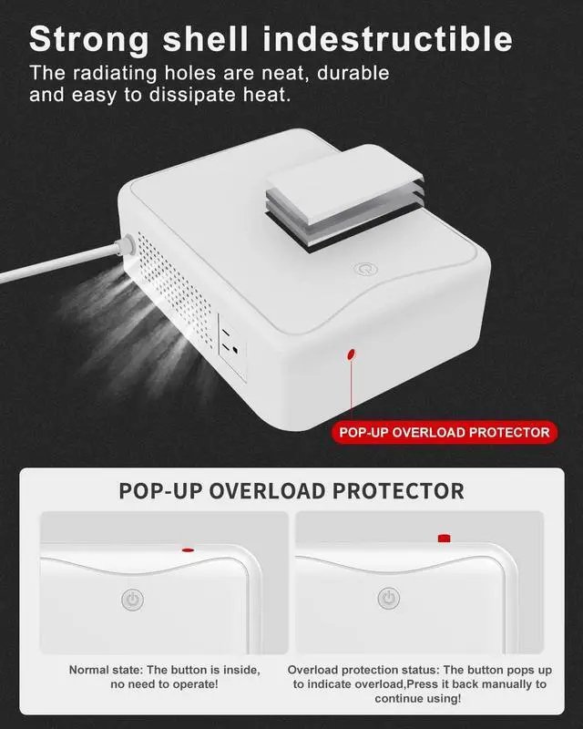 Alt view image 4 of 7 - Step Down Transformer 220v to 110v Voltage Converter 2000w, No Noise, Suit for Juicer, Chocolate Machine and Other AppliancesUsing US and Japan Appliance in Asia or Europe