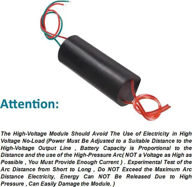 Alt view image 3 of 5 - 5pcs High Voltage Generator DC 6-12V to 1000kV Boost Step-Up Inverter Arc Pulse Generator Power Module High Voltage Transformer