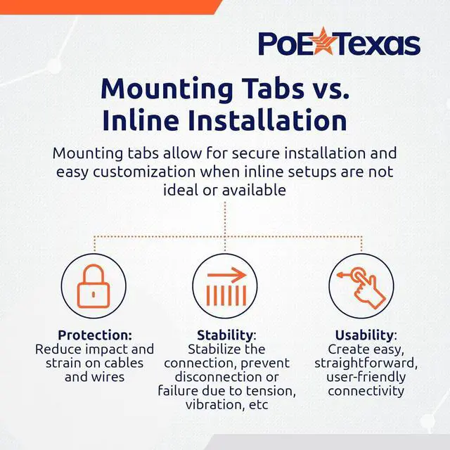 Alt view image 5 of 6 - PoE Texas 48v to 24v PoE Converter - Inline PoE Splitter with 24 Volt 25 Watt PoE or DC - Converts IEEE 802.3at PoE+ to 24V Passive PoE or 24V DC Output with Gigabit Data for Ubiquiti and Mikrotik