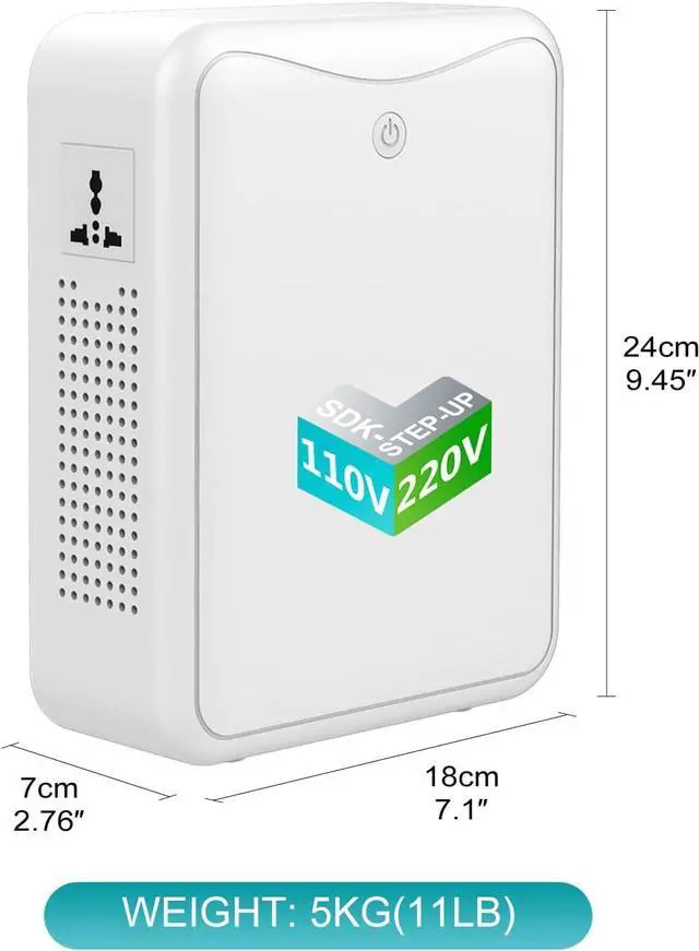 Alt view image 3 of 7 - 120v to 240v Step Up Transformer 1000W Power Voltage Converters, No Noise, Suit for Coffee Machines, Rice Cookers and Other Kitchen Appliances using 220V Asia Euro Appliance in US
