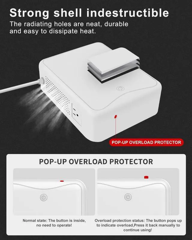 Alt view image 4 of 7 - 120v to 240v Step Up Transformer 1000W Power Voltage Converters, No Noise, Suit for Coffee Machines, Rice Cookers and Other Kitchen Appliances using 220V Asia Euro Appliance in US