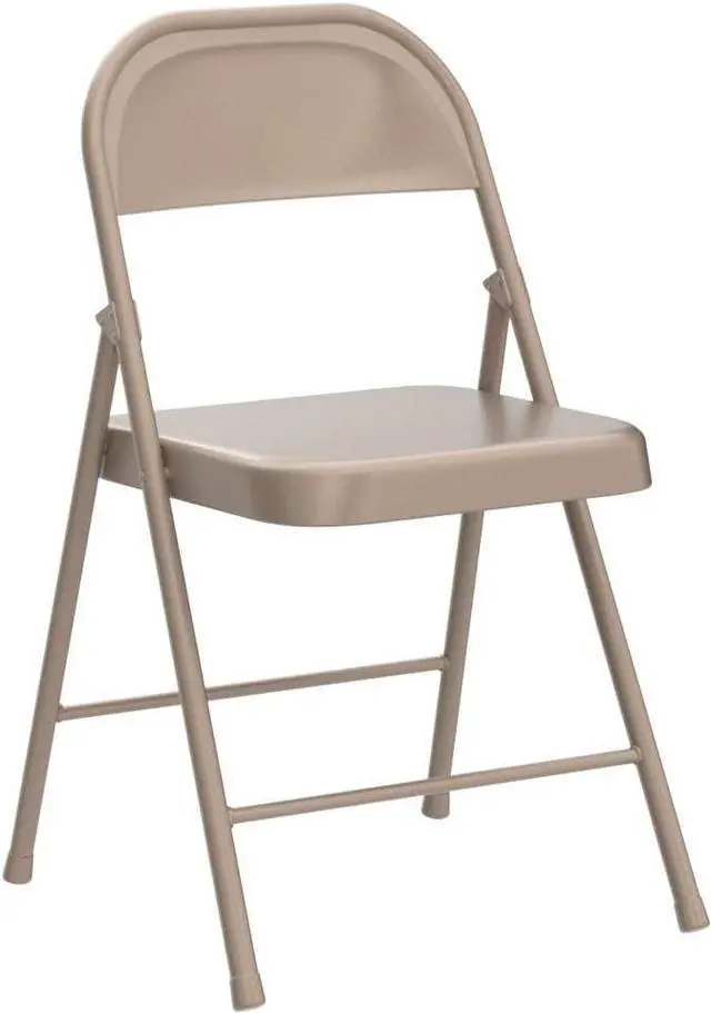 Alt view image 5 of 7 - Cosco SmartFold All-Steel Folding Chair, 4-Pack, Antique Linen