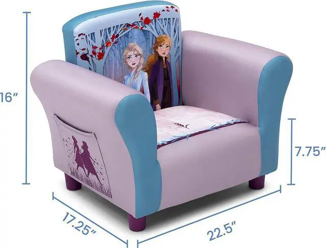 Alt view image 3 of 6 - Delta Children Kids Character Upholstered Chair, Disney Frozen II