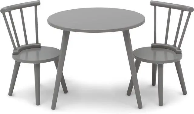 Main image of Delta Children Homestead Kids Table & 2 Chairs Set - Ideal for Arts & Crafts, Greenguard Gold Certified, Grey